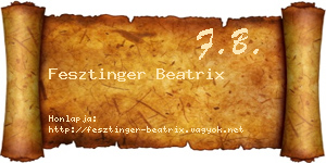 Fesztinger Beatrix névjegykártya